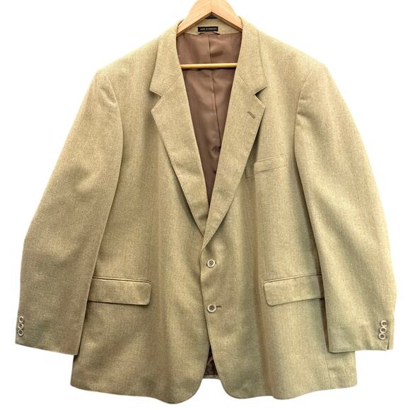 Witty Brothers Vintage Tan Linen Blend Suit Jacket Blazer Men Size 52 - Picture 1 of 7